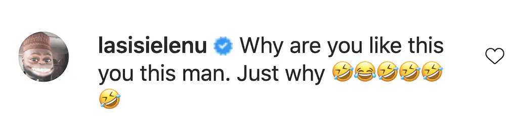 An Instagram comment.