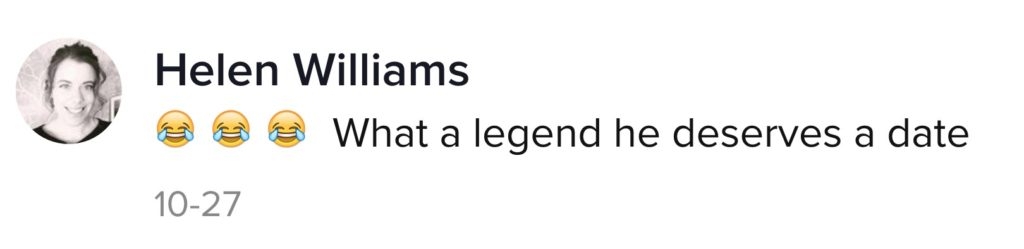 A TikTok comment.