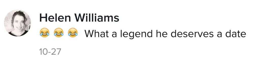 A TikTok comment.