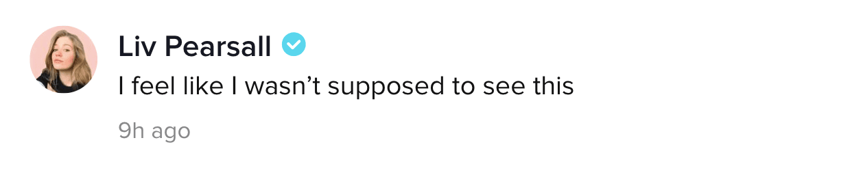 A TikTok comment.