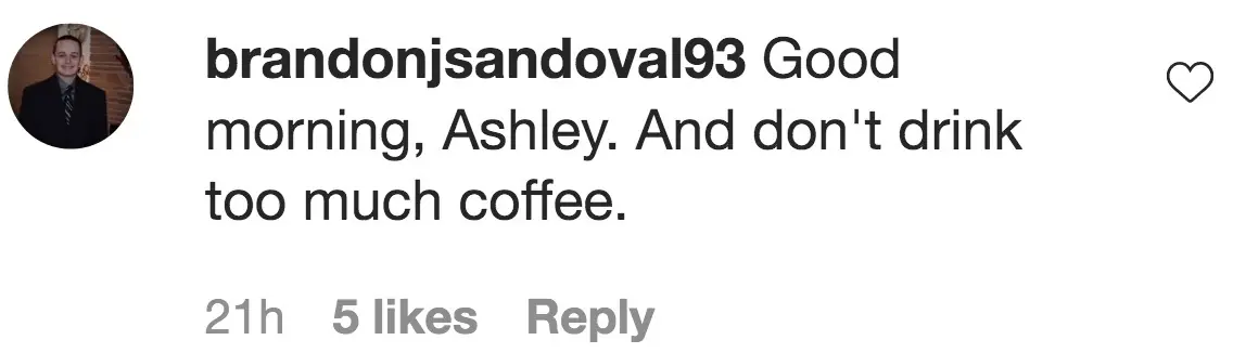 An Instagram comment.