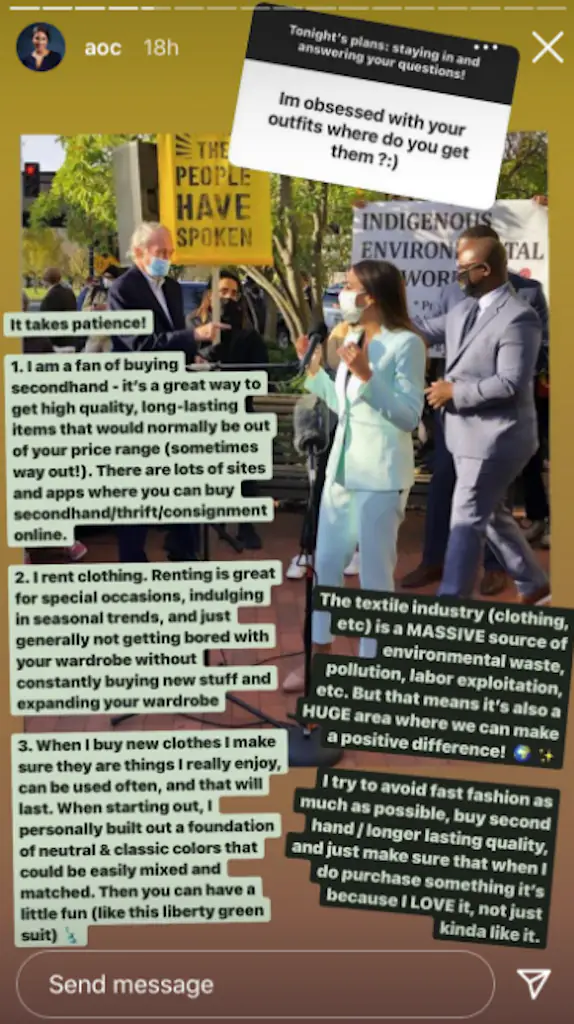 An Instagram story.