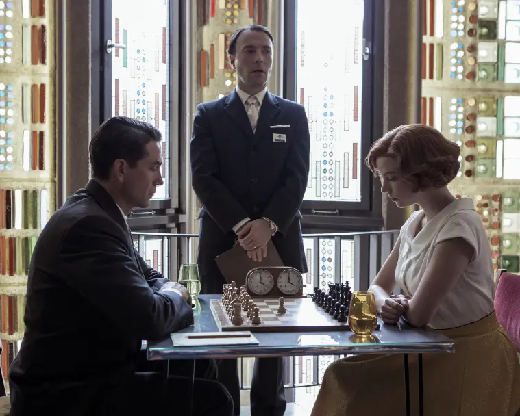 Anya Taylor-Joy in the Queen's Gambit.