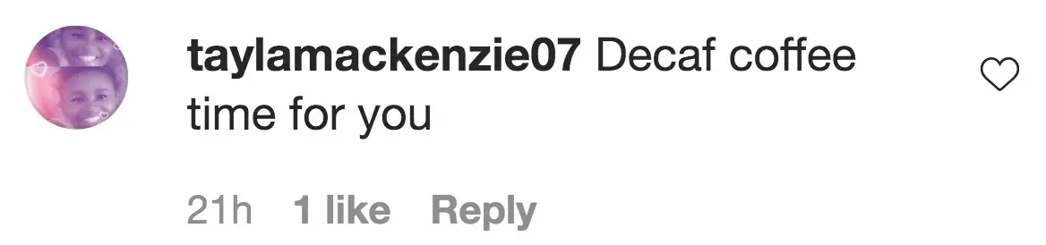 An Instagram comment.