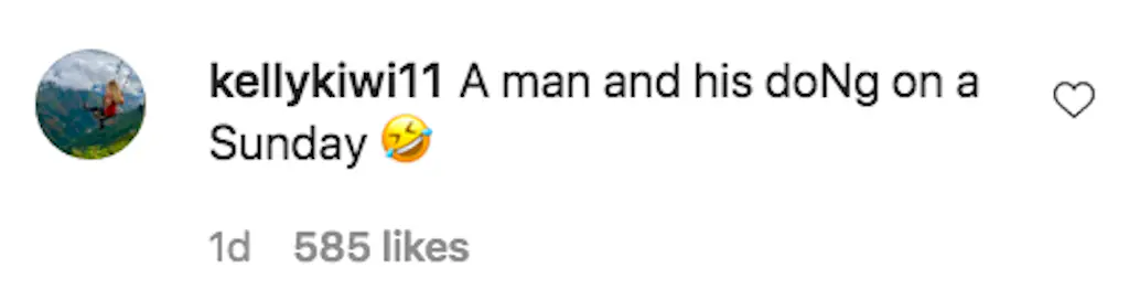 An Instagram comment.
