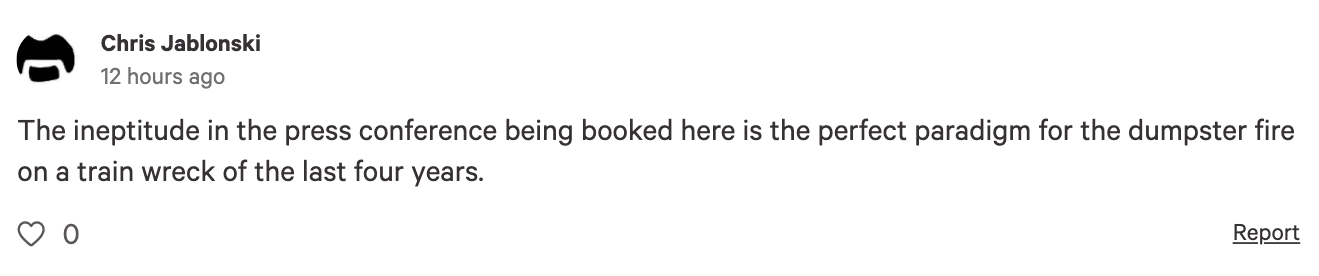 A comment.