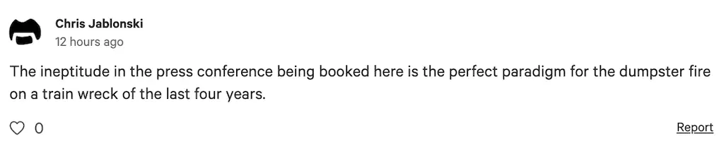 A comment.