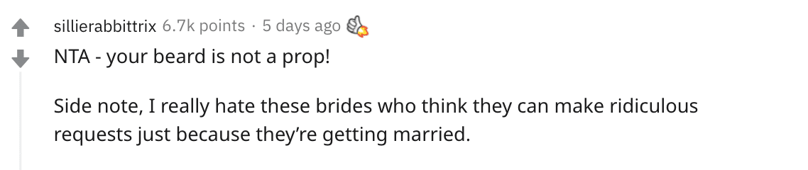 A Reddit comment.