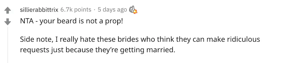 A Reddit comment.