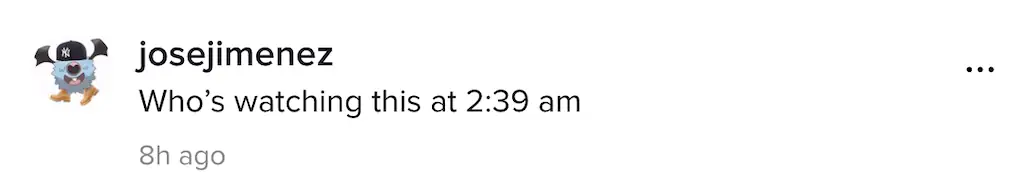 A TikTok comment.