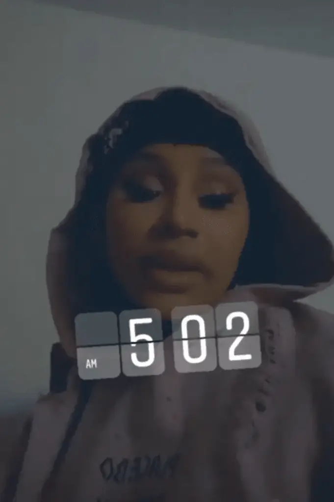 Image of Cardi B's Instagram stories. 