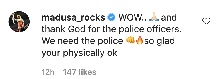 An Instagram comment.