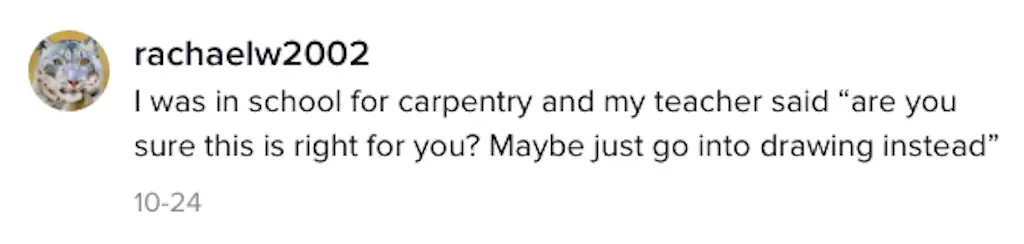 A TikTok comment.