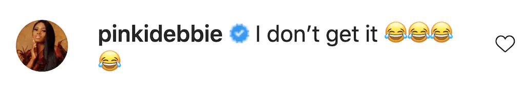 An Instagram comment.