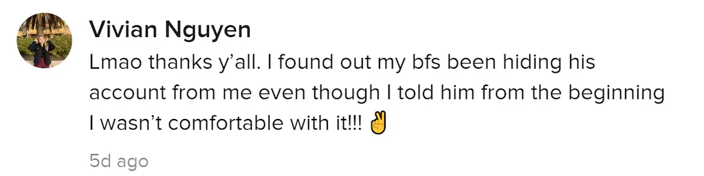A TikTok comment. 