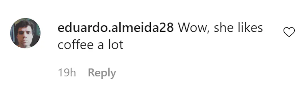 An Instagram comment.