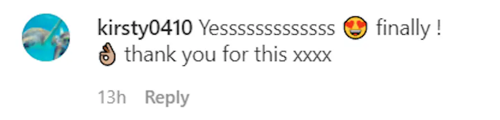 Instagram comment