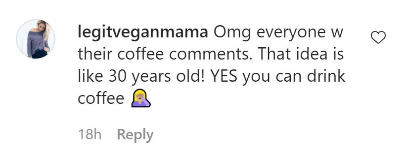 Instagram comment.
