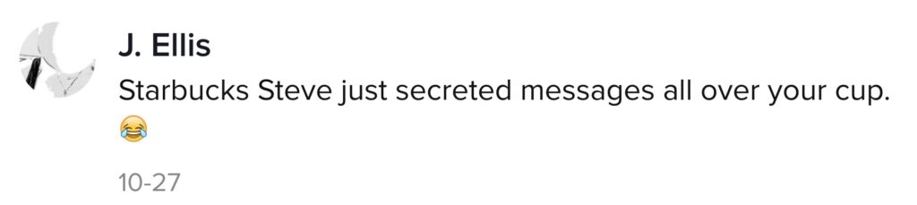 A TikTok comment.