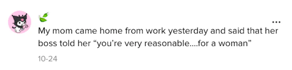 A TikTok comment.