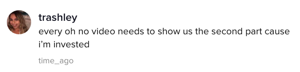 A TikTok comment.