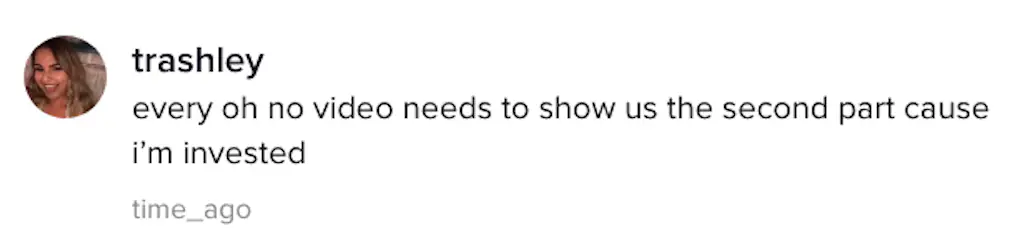 A TikTok comment.
