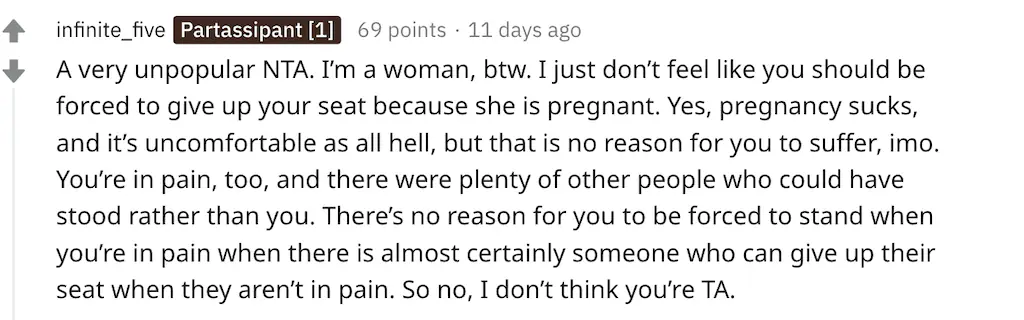 A Reddit comment. 