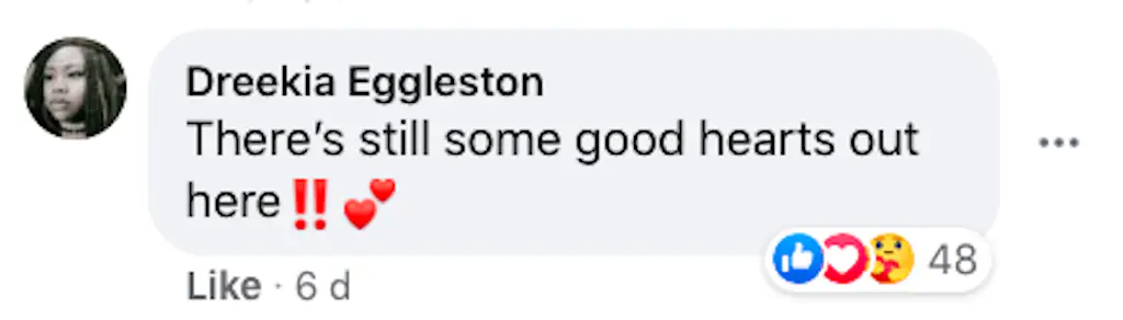 A Facebook comment.