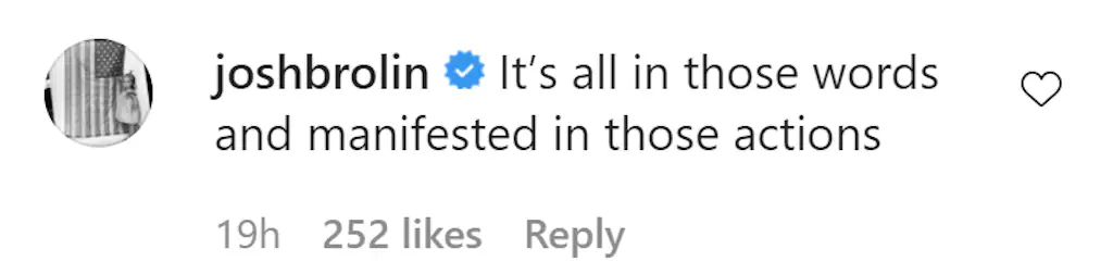 An Instagram comment.