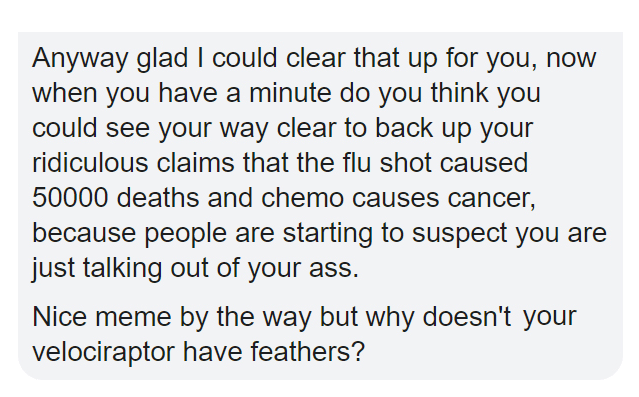 A Facebook comment.