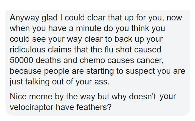 A Facebook comment. 