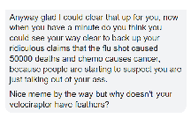 A Facebook comment. 
