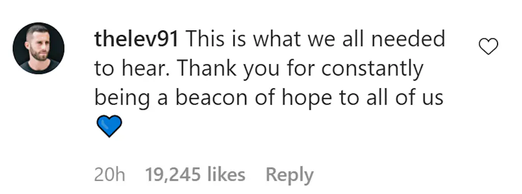An Instagram comment.