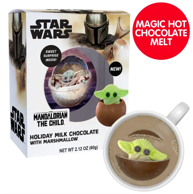 The Baby Yoda hot chocolate.