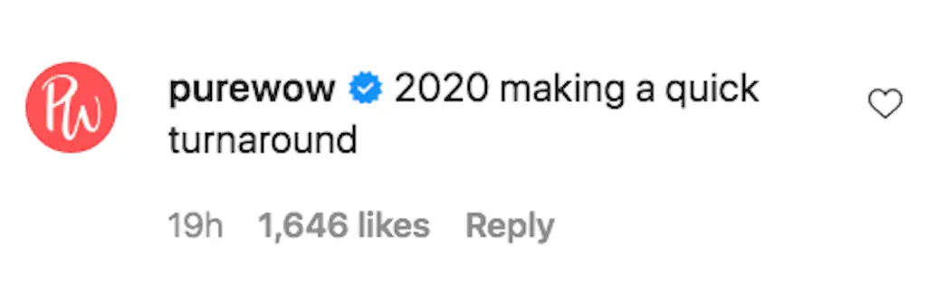 An Instagram comment.