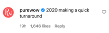 An Instagram comment.