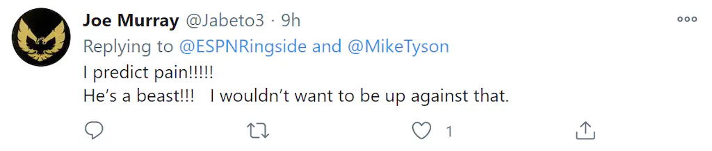 A Twitter comment. 