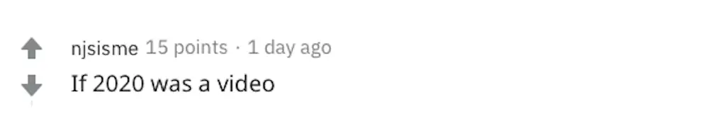 A Reddit comment.