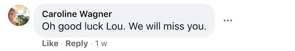 A Facebook comment.