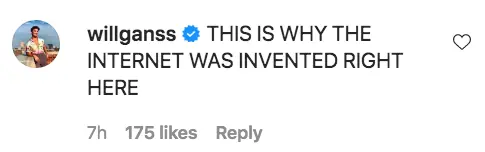 An Instagram comment.