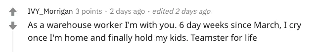 A Reddit comment.