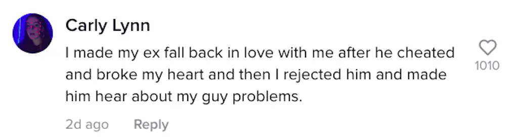 A TikTok comment.