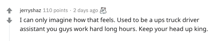 A Reddit comment.