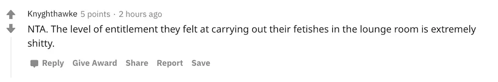 A Reddit comment.