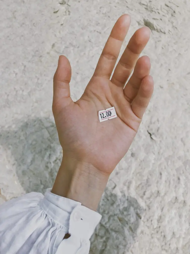 A price sticker