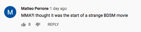 A YouTube comment.