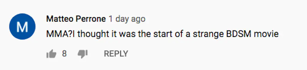 A YouTube comment.