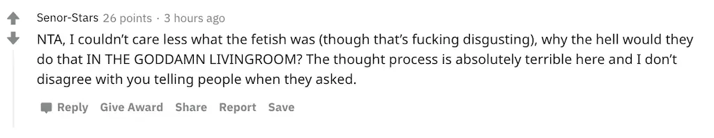 A Reddit comment.
