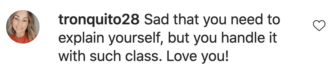 An Instagram comment.