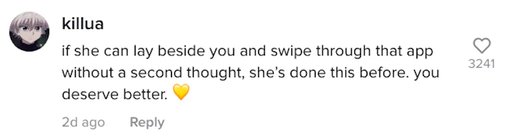 A TikTok comment.
